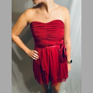 Trixxi Sparkling Red Dress. Size 7